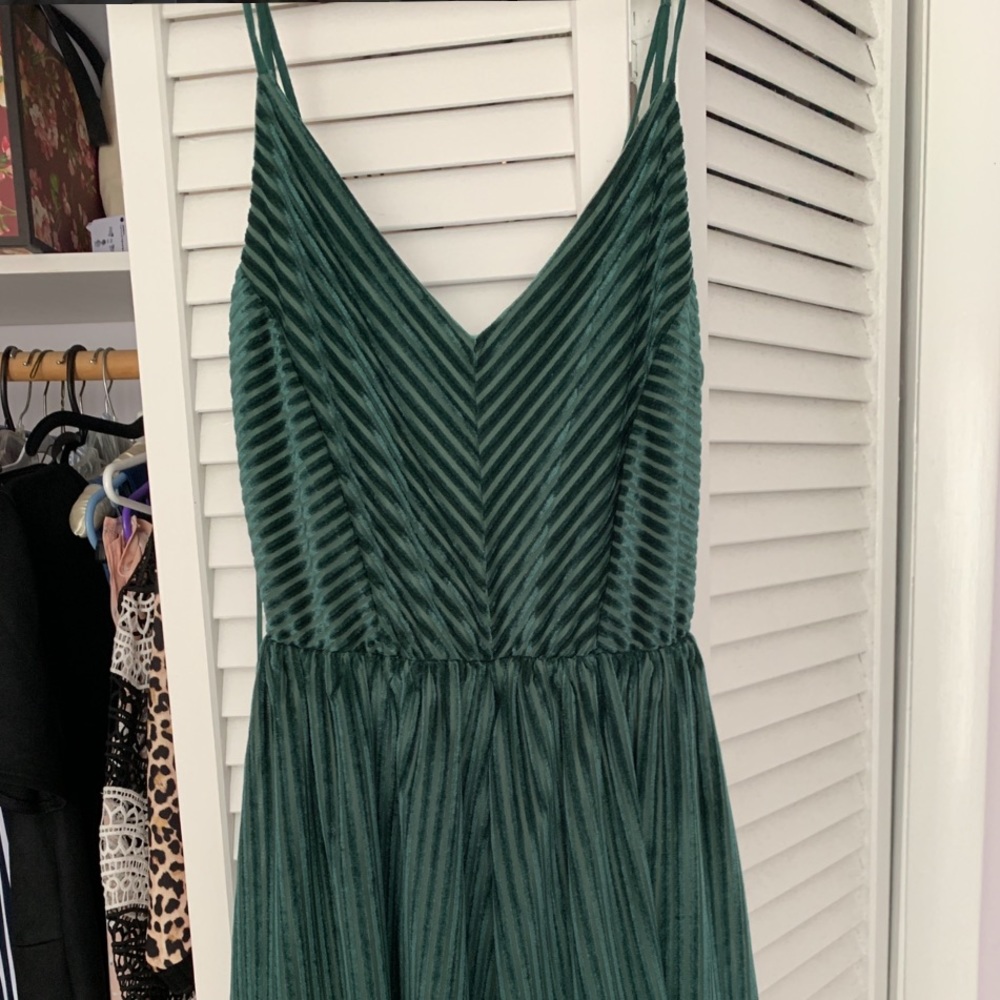 Green Velvet Romper Ruby and Jenna